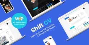 ShiftCV – Blog  Resume  Portfolio  WordPress Theme