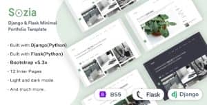 Sozia – Django and Flask Minimal Portfolio Template