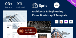 Sprio – Architects & Engineering Firms Bootstrap 5 Template