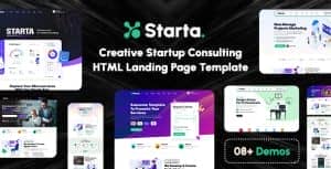 Starta – Creative Startup Agency & Consulting HTML Landing Page Template