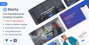 Starty – Vue Multipurpose Landing Template
