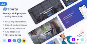 Starty – React Multipurpose Landing Template