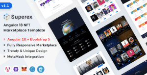 Superex – Angular 18 NFT Marketplace Tempate