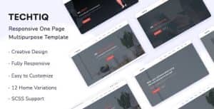Techtiq – Responsive One Page Multipurpose Template