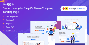 Smooth – Angular Strapi Software Company Landing Page