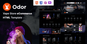 Odor – Vape Store eCommerce HTML Template