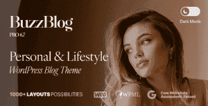 Buzz – Personal & Lifestyle WordPress Blog Theme with Dark Mode