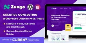 Zungo – Creative Consulting Business WordPress Landing Page Theme