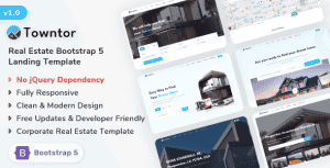 Towntor – Real Estate Bootstrap 5 Landing Template