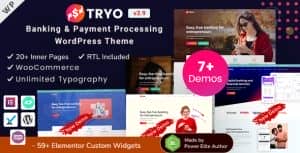 Tryo – Banking, Money Transfer & Currency Exchange Elementor WordPress Theme