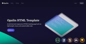 Opalin – Startup HTML Template