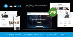 UnlimHost – Web Hosting & Internet Technology WordPress Theme