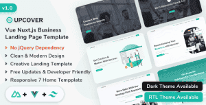 Upcover – Nuxt 3 Business Landing Page Template