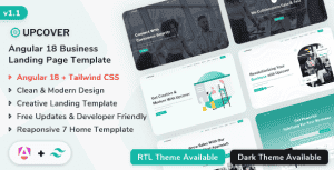 Upcover – Angular 18 Business Landing Page Template