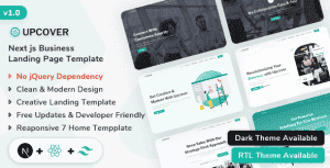 Upcover – React Next.js Business Landing Page Template