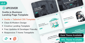 Upcover – Svelte Business Landing Page Template