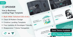 Upcover – Vue Js Business Landing Page Template