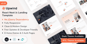 Upwind – Next Js Landing Page Template