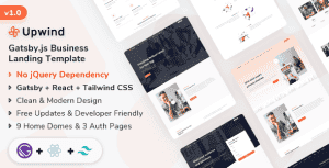 Upwind – React Gatsby Landing Page Template