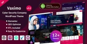 Vaximo – Cyber Security Company Elementor WordPress Theme