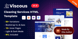 Viscous – Cleaning & Washing Services HTML Template