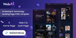 WebAi – AI Startup & Technology Tailwind CSS Landing Template