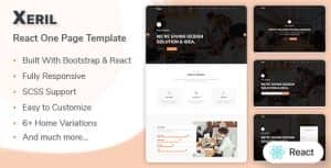 Xeril – React One Page Template