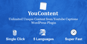 YouContent – Unlimited Unique Content Generator from Youtube Captions