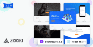 Zooki – ReactJs Landing Page Template