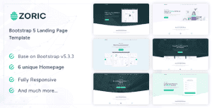 Zoric – Responsive Landing Page Template