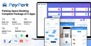 Ultimate Parking Management System with Website | Flutter Mobile Apps | Admin Panel | Pay Park