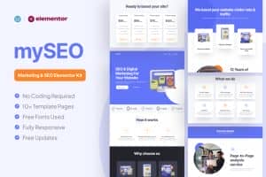 MySEO Marketing & SEO Elementor Pro Template Kit