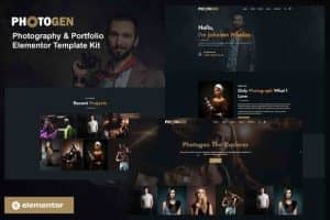Photogen – Photography & Portfolio Elementor Template Kit