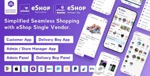 eShop- eCommerce Single Vendor App | Shopping eCommerce App with Flutter