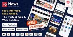 News App and Web -Flutter News App for Android and IOS App | News Website with Admin panel