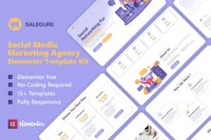 Salegure – Social Media Marketing Agency Elementor Template Kit