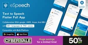 eSpeech – AI Text to Speech Flutter Full App