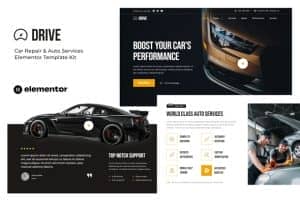 Drive – Car Repair & Auto Service Elementor Template Kit