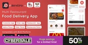eRestro – Multi Restaurant Flutter App | Food Ordering App with Admin Panel & Restaurant Panel