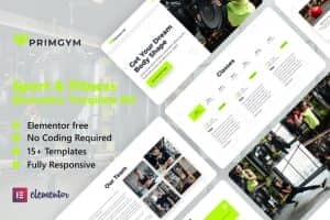 Primgym – Sport & Fitness Elementor Template Kit