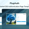 PlugAuth – Tailwind CSS 3 Authentication Page Template