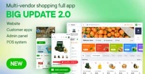 SundayMart – All-in-One Grocery, Pharmacy Multivendor eCommerce (Web, User, Vendor, Delivery)