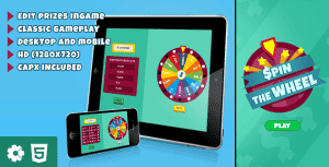 Spin the Wheel – HTML5 Game (.c3p & .capx)