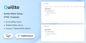 Quilljs Editor Setup HTML Template – Quillto