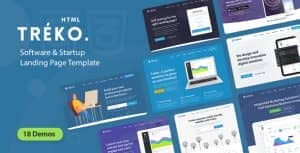 Treko – Startup and Software Landing Page template