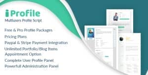 iProfile – Multiuser Profile & Resume Script (SASS)