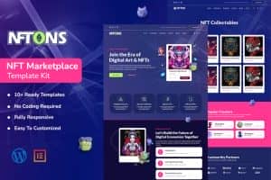 NFTONS – NFT Service & Crypto Currency Elementor Template Kit