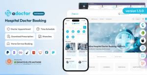 ADoctor – Hospital Doctor Booking Android and iOS App | Website | Admin Panel