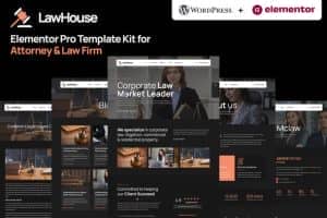 Lawhouse – Attorney Law Firm Elementor Pro Template Kit