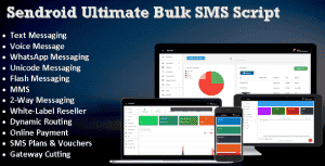 Sendroid – Ultimate Bulk SMS, WhatsApp and Voice Messaging Script with White-Label Reseller System